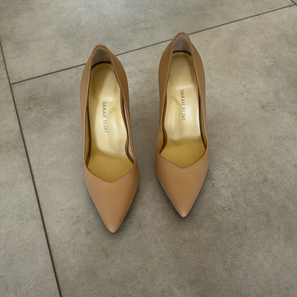 Tan leather heels
